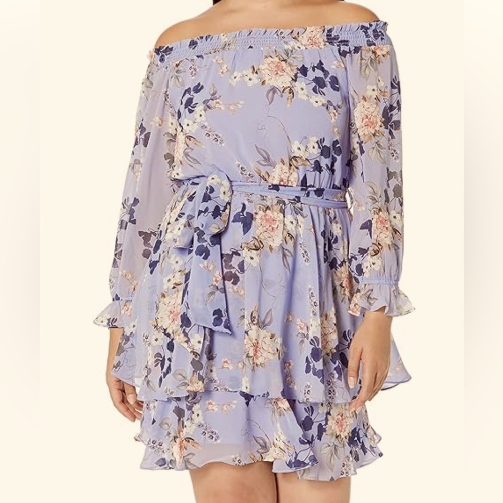 City Chic NWT Odette Dress Icy Blue XS/14